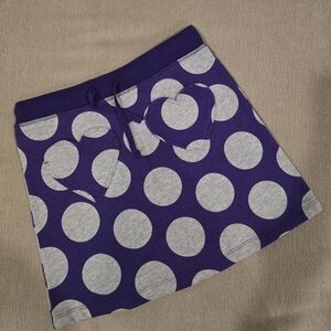 Mini Boden Girls Purple Polka Dot Skirt, 9-10